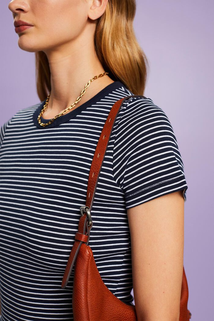 Striped cotton T-shirt, NAVY, detail image number 2