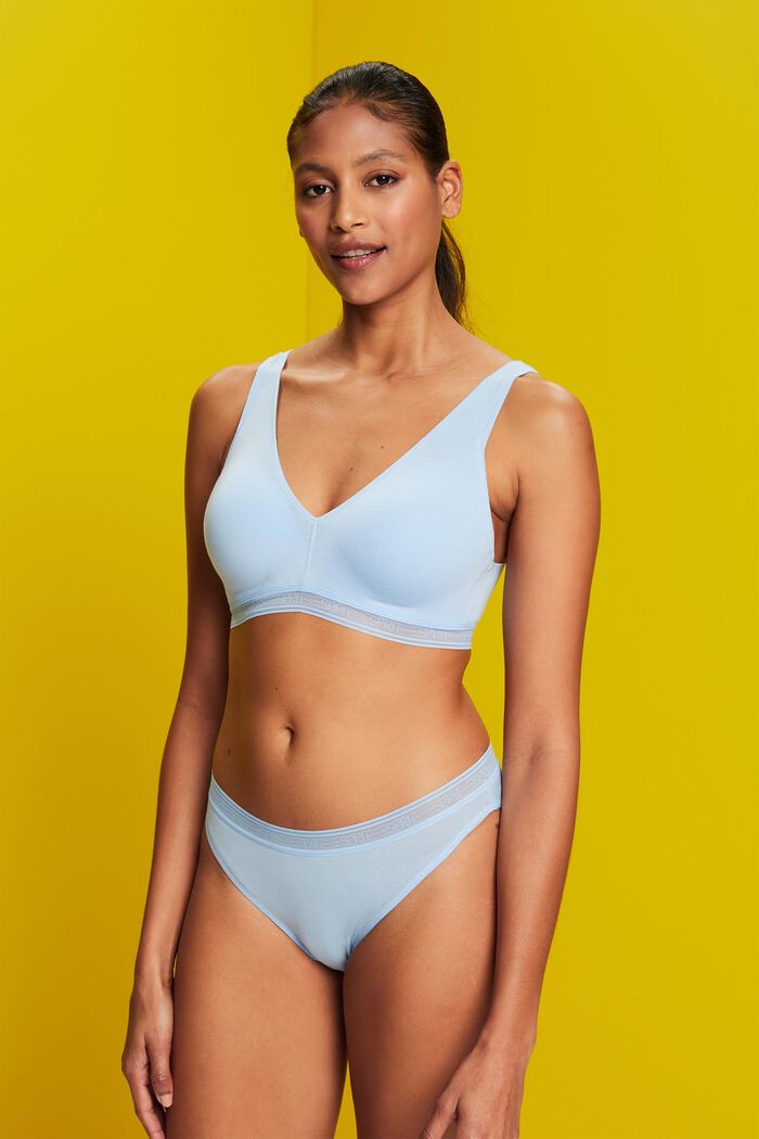 Recycled: padded soft bra, PASTEL BLUE, detail image number 0