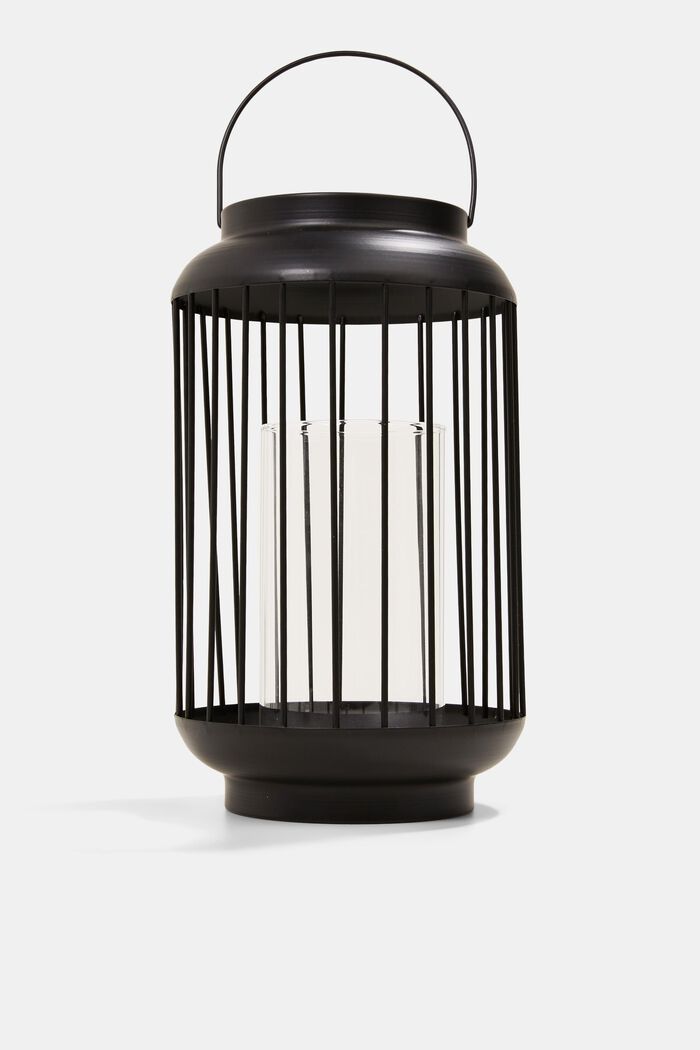 Lantern with metal frame, BLACK, detail image number 0
