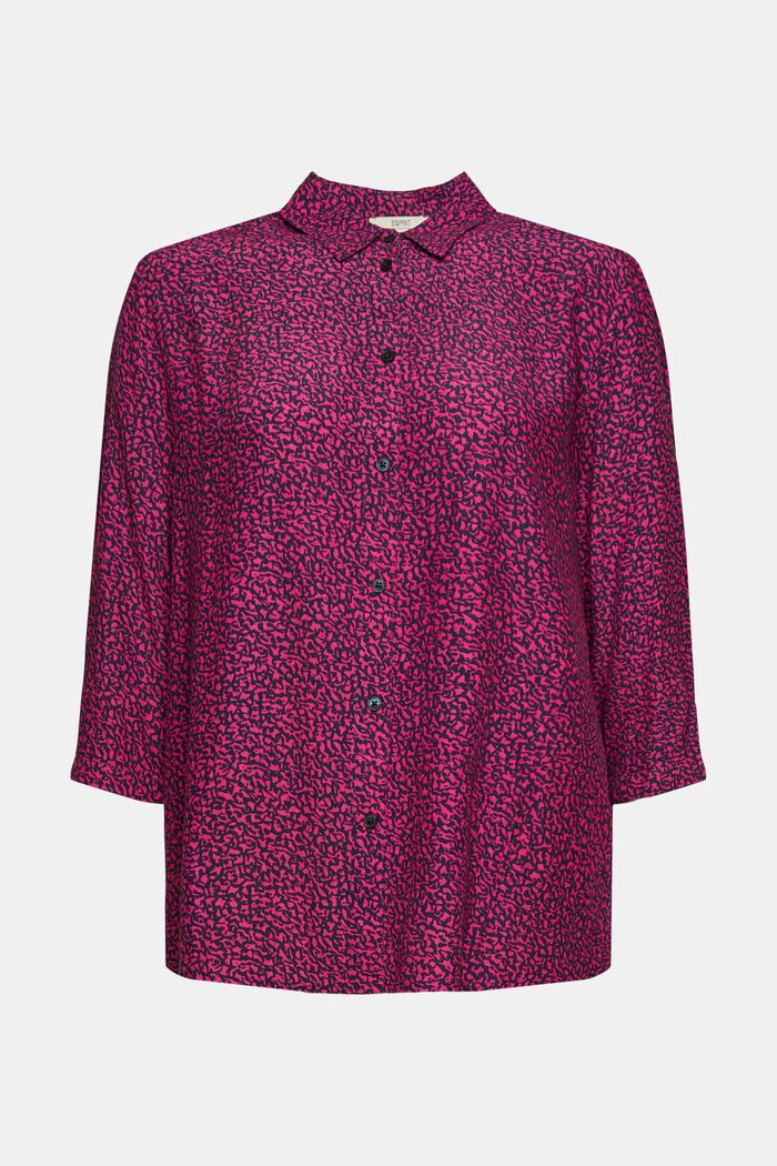 Patterned print blouse made of LENZING™ ECOVERO™, DARK PINK, detail image number 6