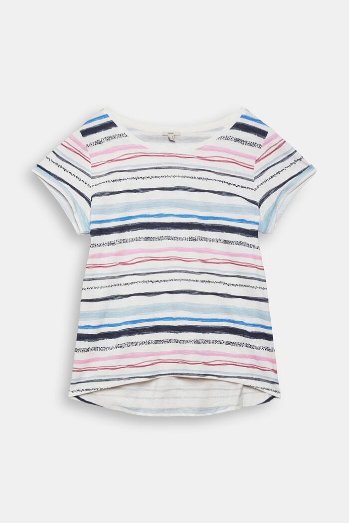 CURVY T-shirt with a striped pattern, OFF WHITE, detail image number 2