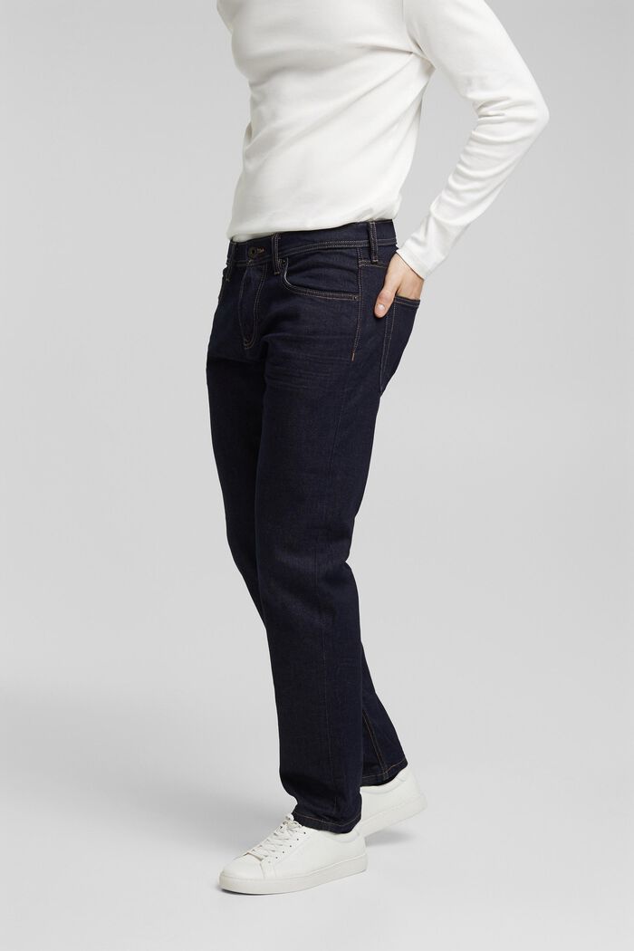 Stretch jeans containing organic cotton, BLUE RINSE, overview
