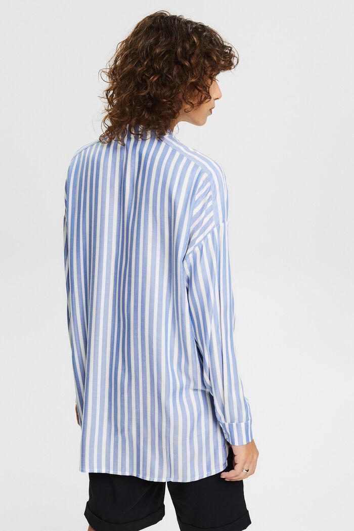 Containing TENCEL™: striped oversized blouse, LIGHT BLUE, detail image number 3