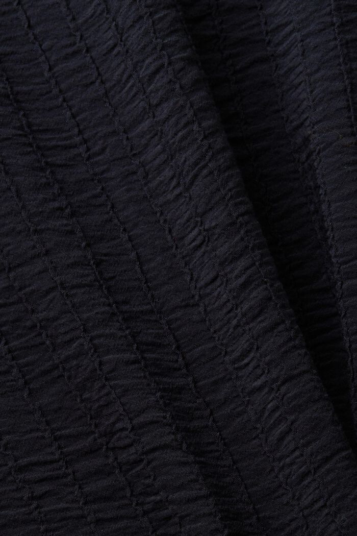 Textured Long Sleeve Blouse, BLACK, detail image number 5