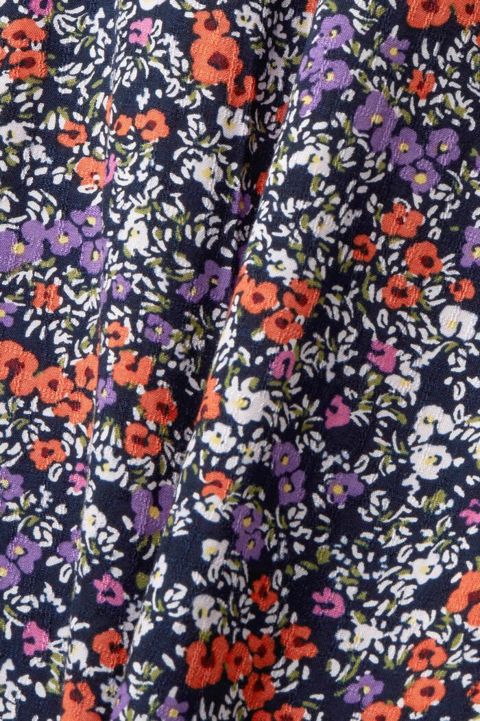 Floral blouse with 3/4 sleeves, NAVY BLUE, detail image number 6
