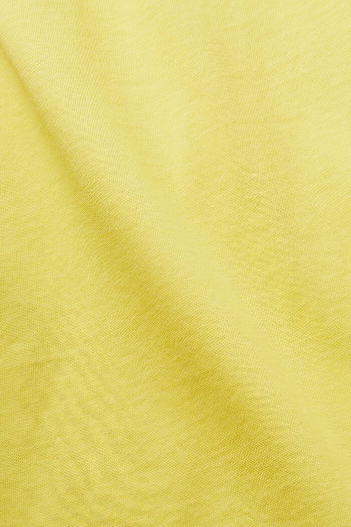 Tone-in-tone print t-shirt, 100% cotton, DUSTY YELLOW, detail image number 6