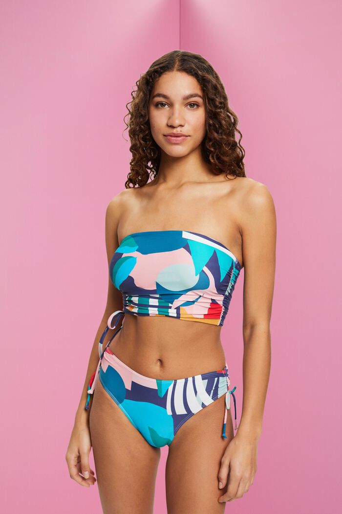 Bikini bottoms with multi-coloured print, INK, detail image number 0