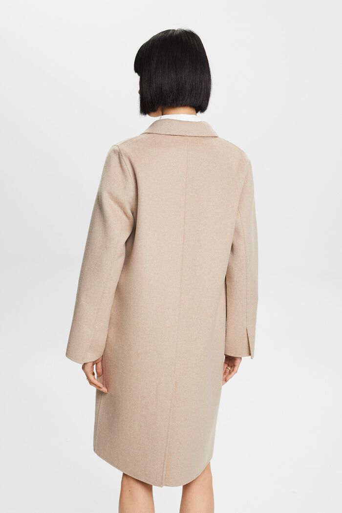 Recycled: wool blend coat, LIGHT TAUPE, detail image number 2