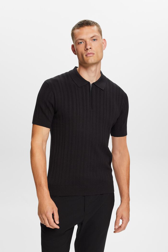 Slim Fit Polo Shirt, BLACK, detail image number 0
