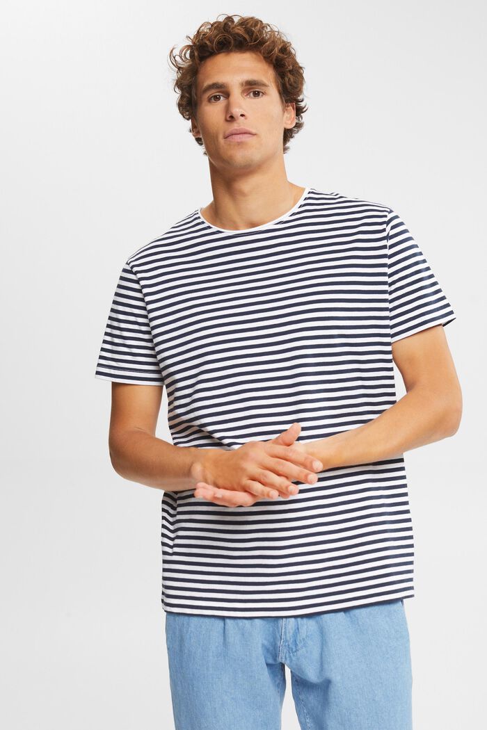 Striped jersey T-shirt, WHITE, detail image number 0