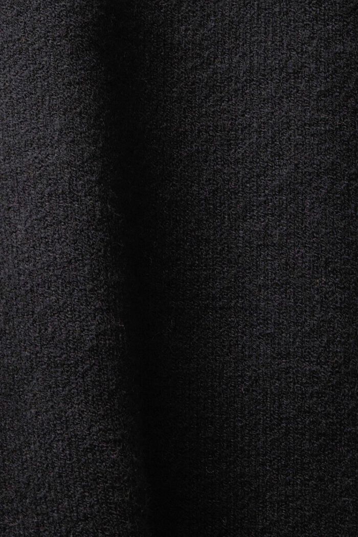 Knit Mock Neck Dress, BLACK, detail image number 5