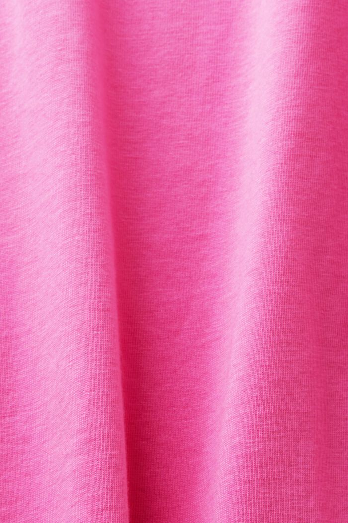 Henley Cotton Top, NEW PINK FUCHSIA, detail image number 5