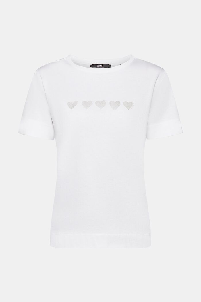 T-shirt with chest print, NEW WHITE, detail image number 6