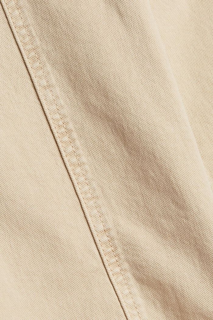 Trousers with a paperbag waistband, organic cotton, BEIGE, detail image number 4