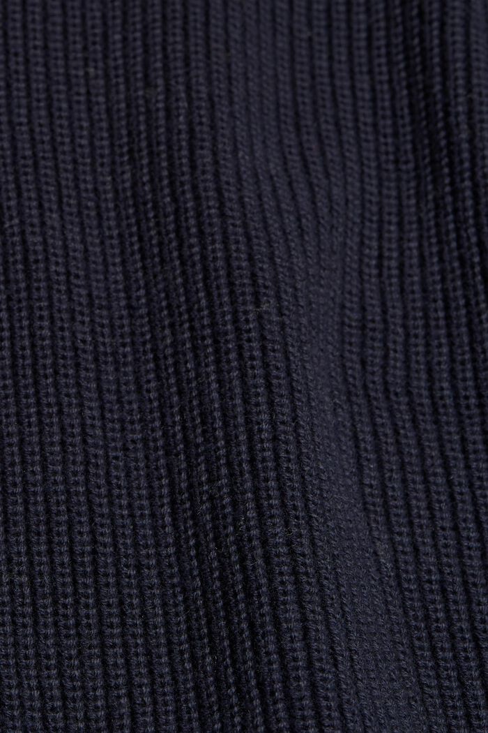 Open-fronted cardigan with wool and cashmere, NAVY, detail image number 4