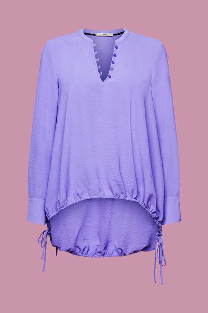 Crepe blouse with buttons
