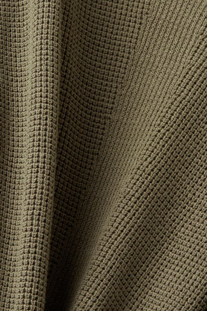 Loose knit V-neck jumper, LIGHT KHAKI, detail image number 5
