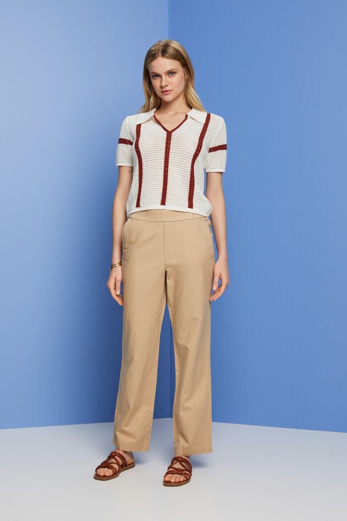 Pull-on trousers, linen blend, SAND, detail image number 5