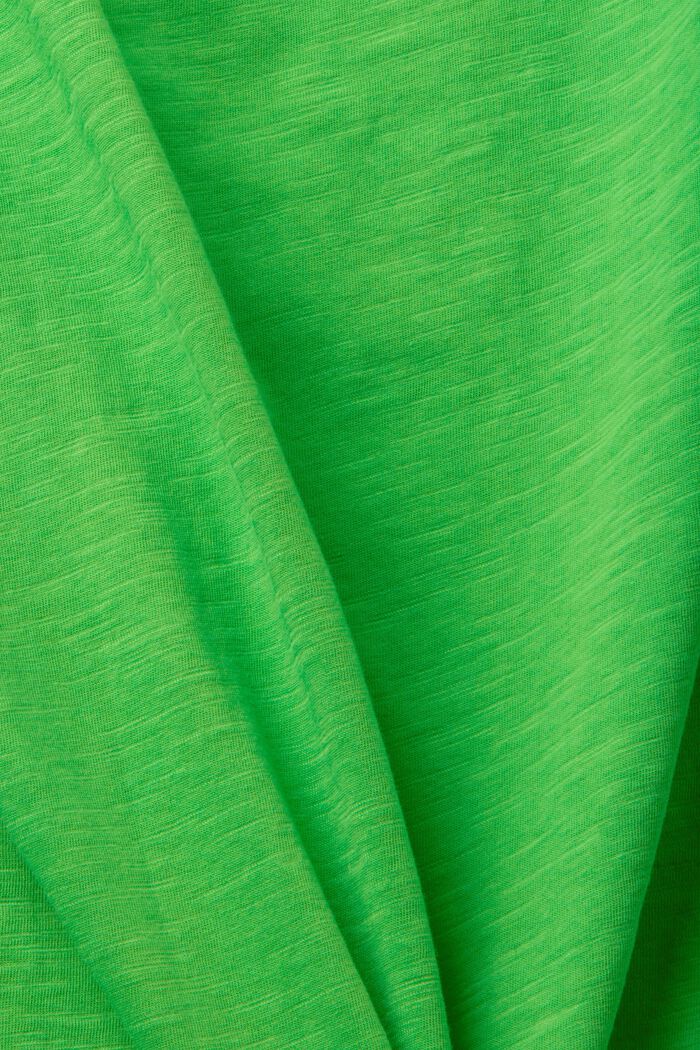 U-neck cotton t-shirt, GREEN, detail image number 5
