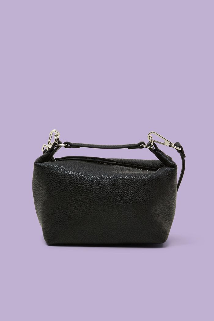 Mini Vegan Leather Bag, BLACK, detail image number 0