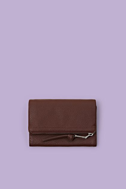 Fold-Over Leather Wallet