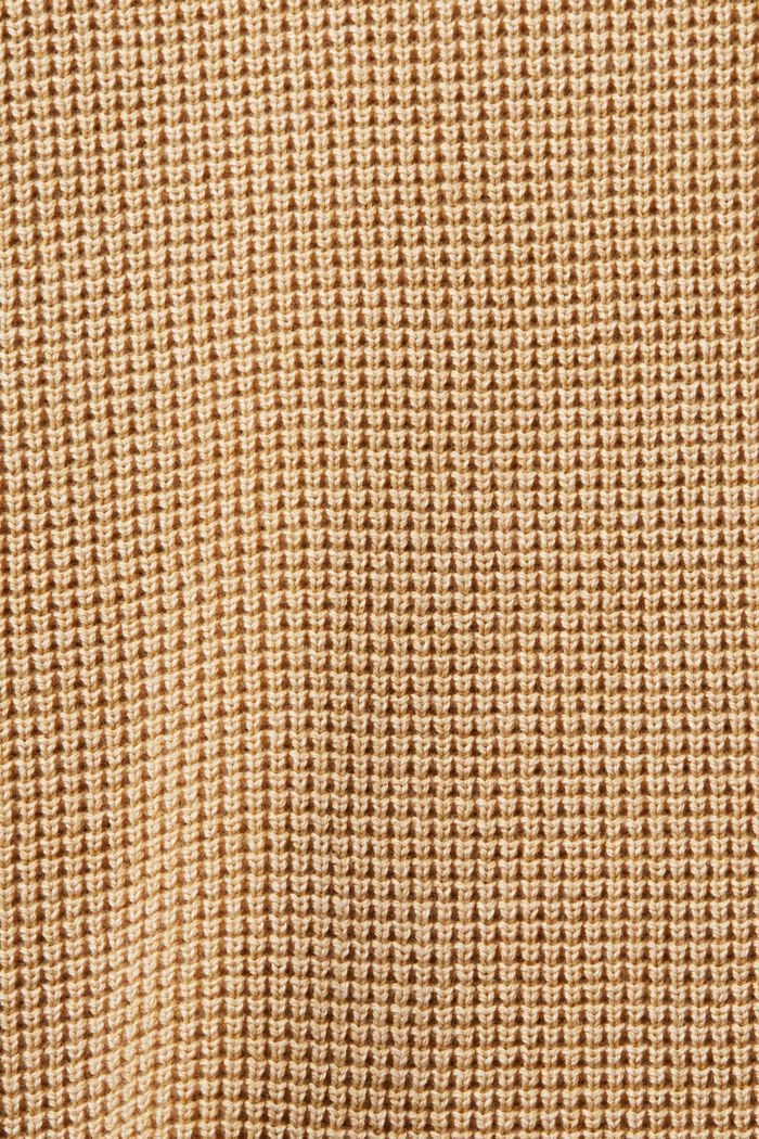 Basic crewneck jumper, 100% cotton, BEIGE, detail image number 4