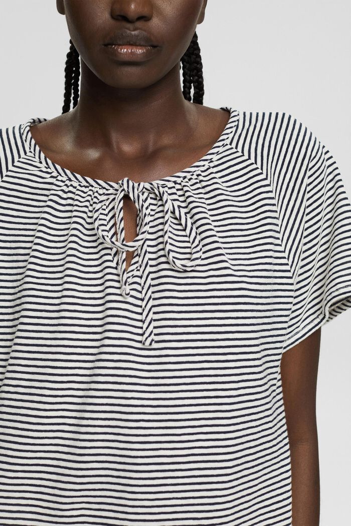With linen: striped T-shirt, GREY, detail image number 2