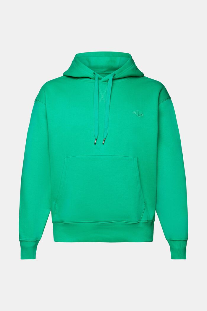Sweatshirt hoodie with logo stitching, GREEN, detail image number 6