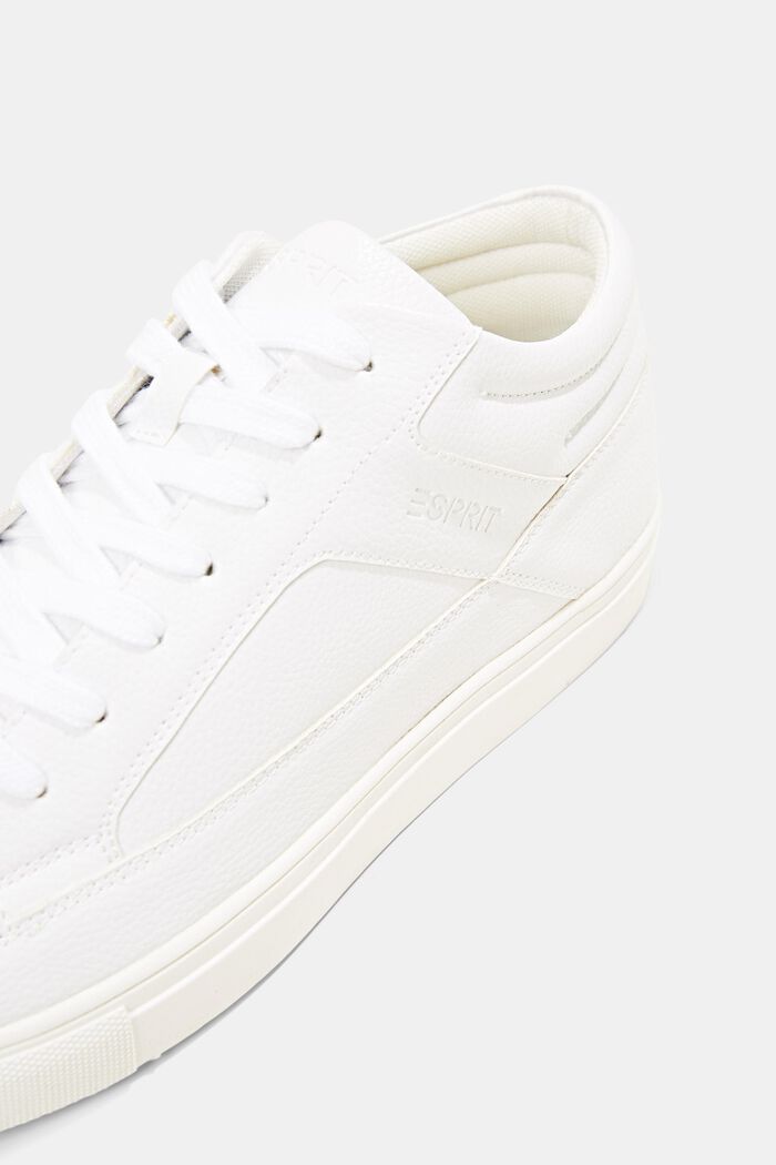 Faux leather trainers, WHITE, detail image number 4