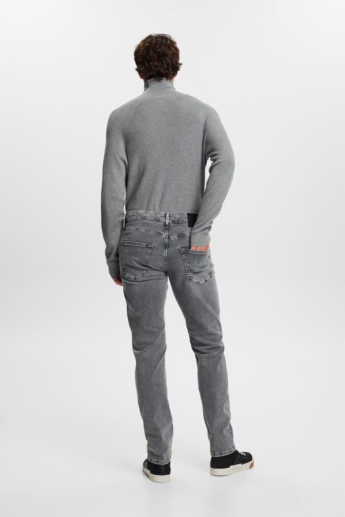 Mid-Rise Slim Fit Jeans, GREY LIGHT WASHED, detail image number 5