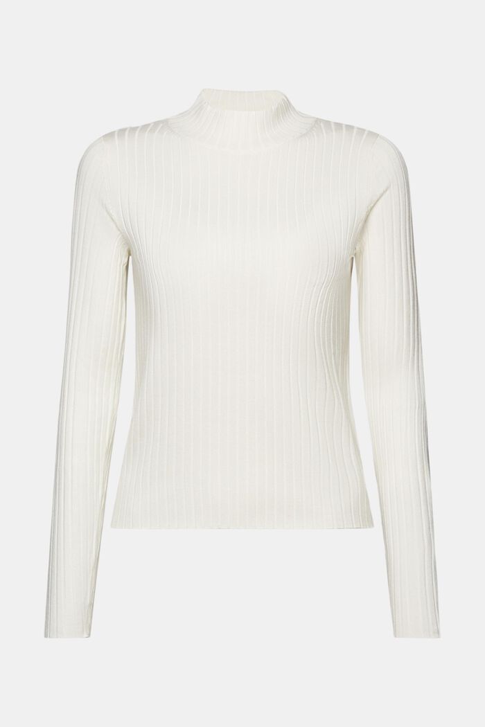 Striped rib-knit jumper, OFF WHITE, detail image number 5
