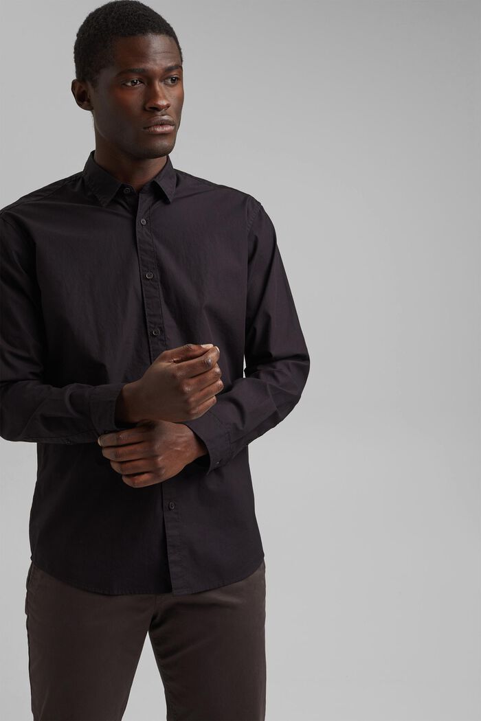 Shirt made of 100% pima organic cotton, BLACK, detail image number 5