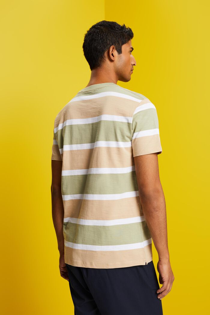 Striped jersey T-shirt, 100% cotton, SAND, detail image number 3