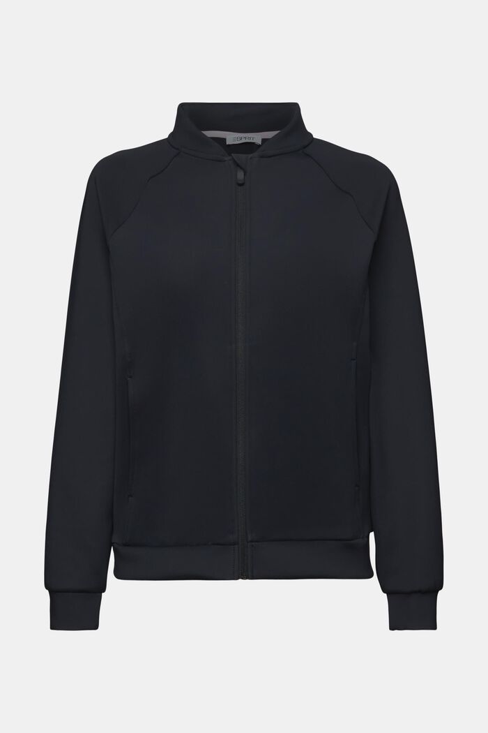 Active Sweatshirt Cardigan, BLACK, detail image number 7