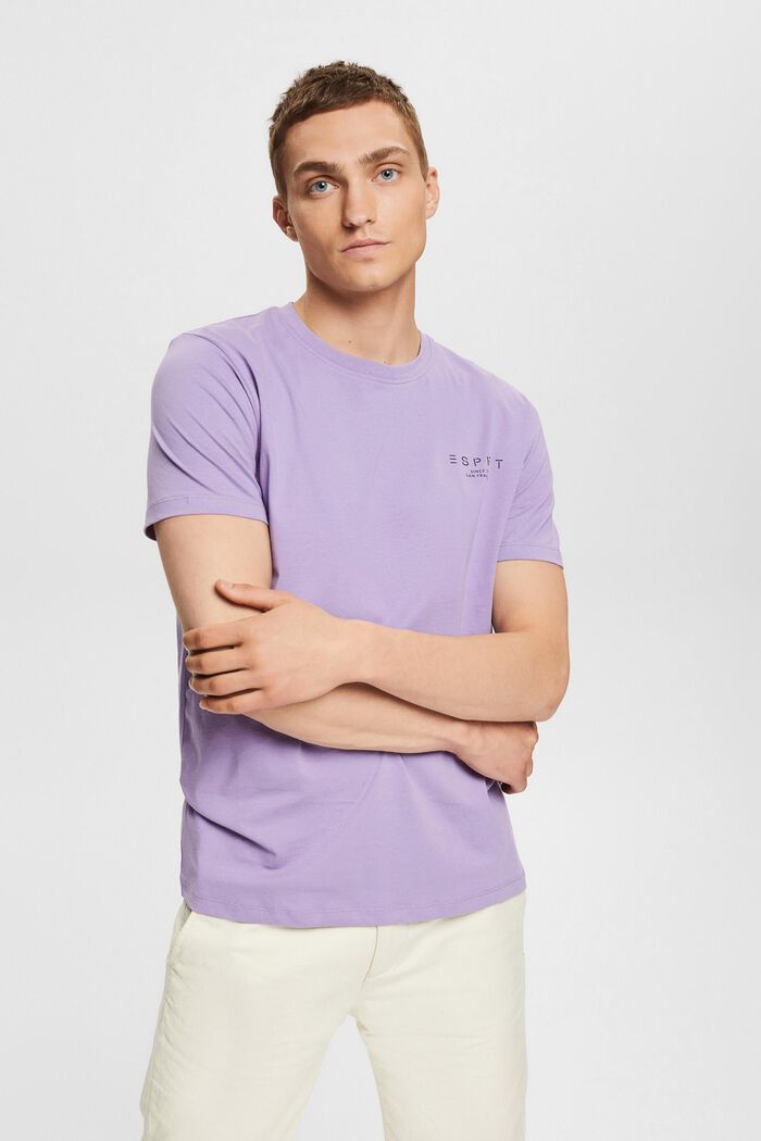 Jersey T-shirt with a logo print, LILAC, detail image number 0
