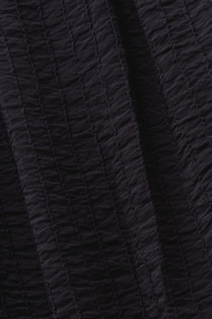 Ruffled Textured Mini Dress, BLACK, detail image number 5
