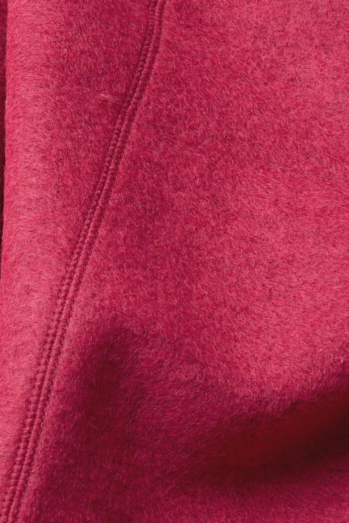 Wool blend coat, DARK PINK, detail image number 4