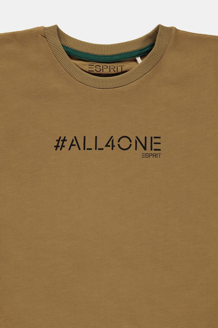 Jersey T-shirt with a print, KHAKI BEIGE, detail image number 2