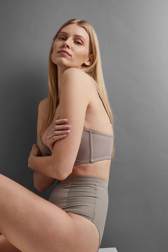 SHAPEWEAR high-waisted briefs with mesh, LIGHT TAUPE, detail image number 5