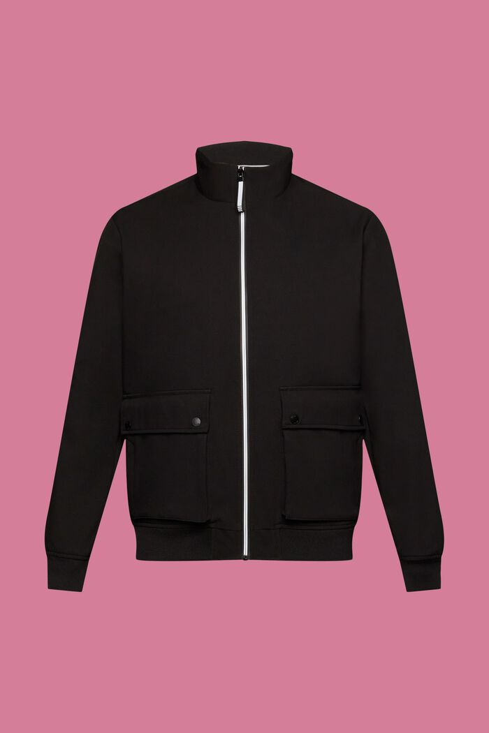 Herringbone softshell jacket, BLACK, detail image number 6