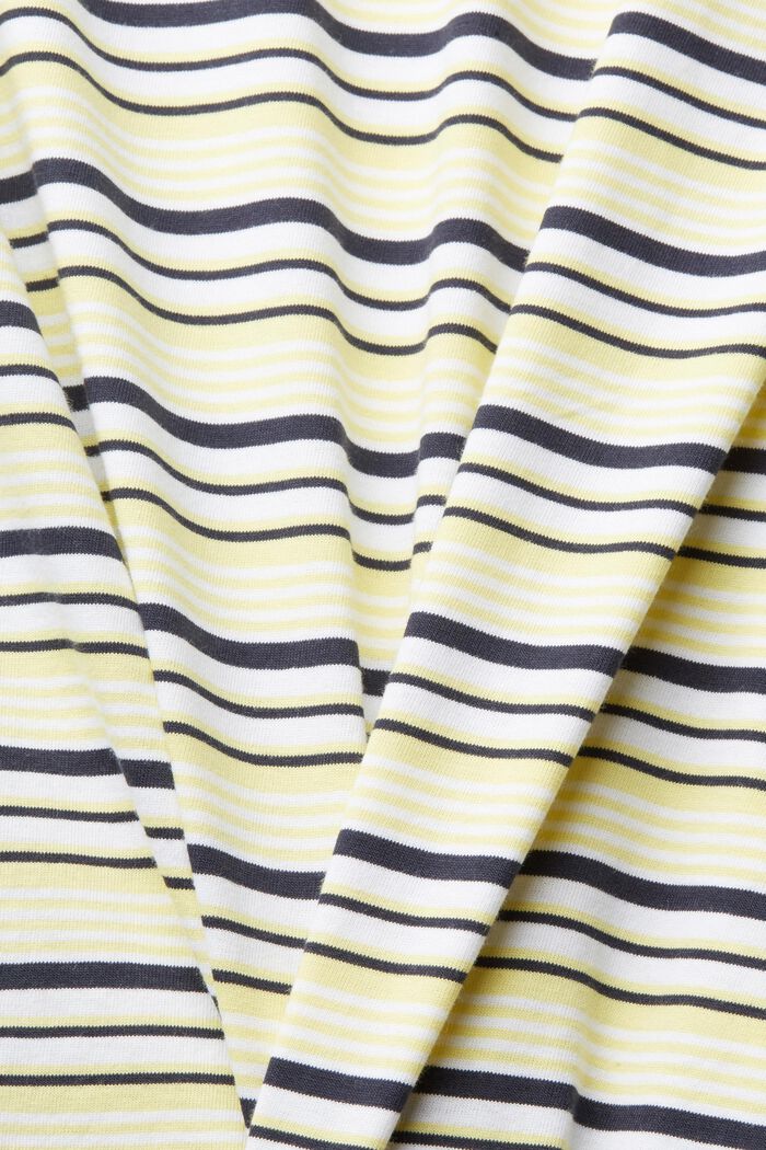 Polo shirt with a multi-colour stripe pattern, YELLOW, detail image number 4