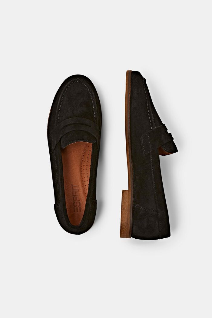 Suede Leather Loafer, BLACK, detail image number 5