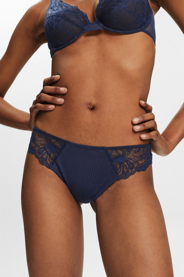Lace Cheeky Briefs, NAVY, detail image number 2