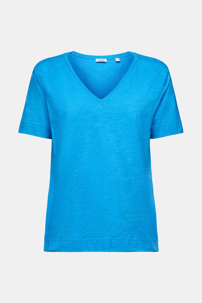 V-Neck Jersey T-Shirt, BLUE, detail image number 6