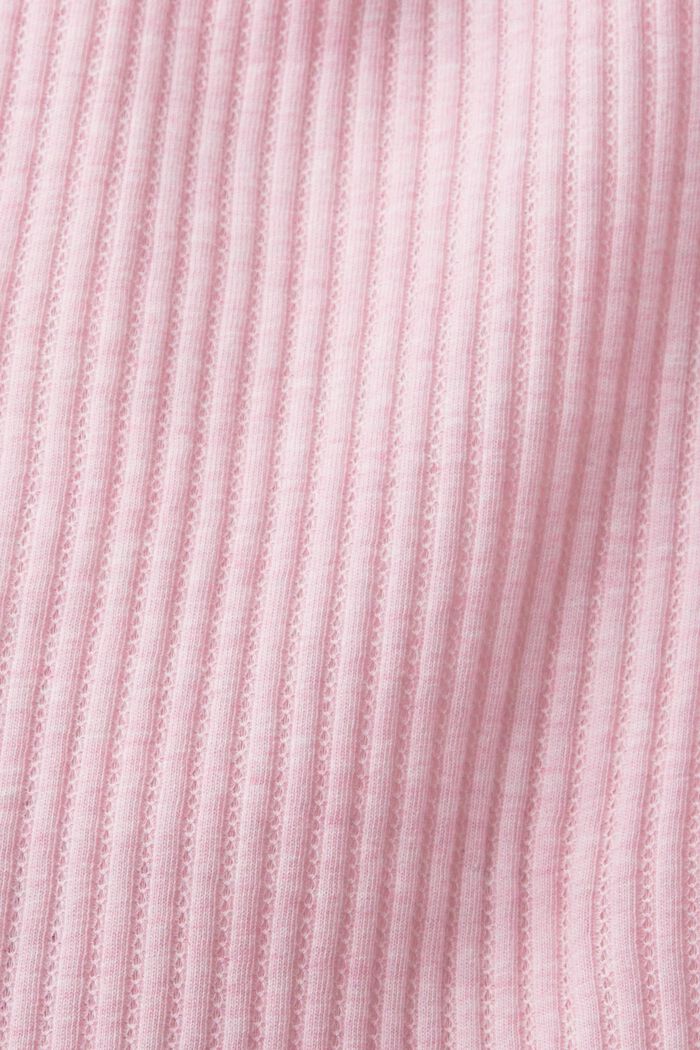 Top with pointelle pattern, PINK FUCHSIA, detail image number 5