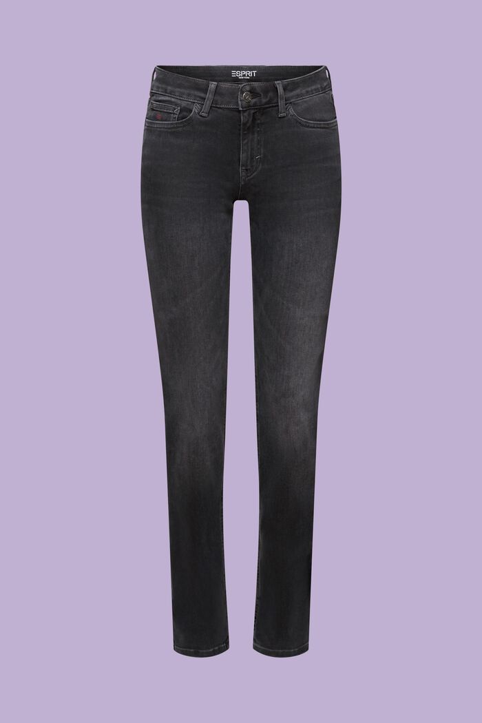 Mid-Rise Slim Fit Jeans, BLACK DARK WASHED, detail image number 6