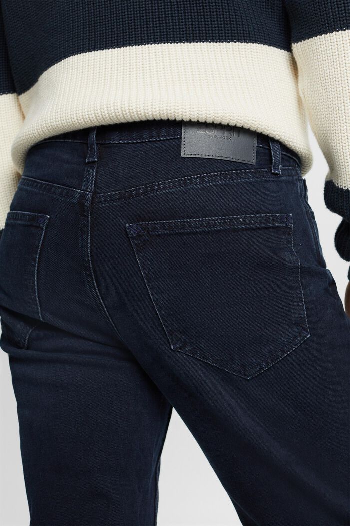 Mid-Rise Straight Fit Jeans, BLUE BLACK, detail image number 1