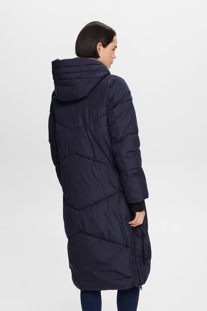 Hooded Quilted Puffer Coat, NAVY, detail image number 3