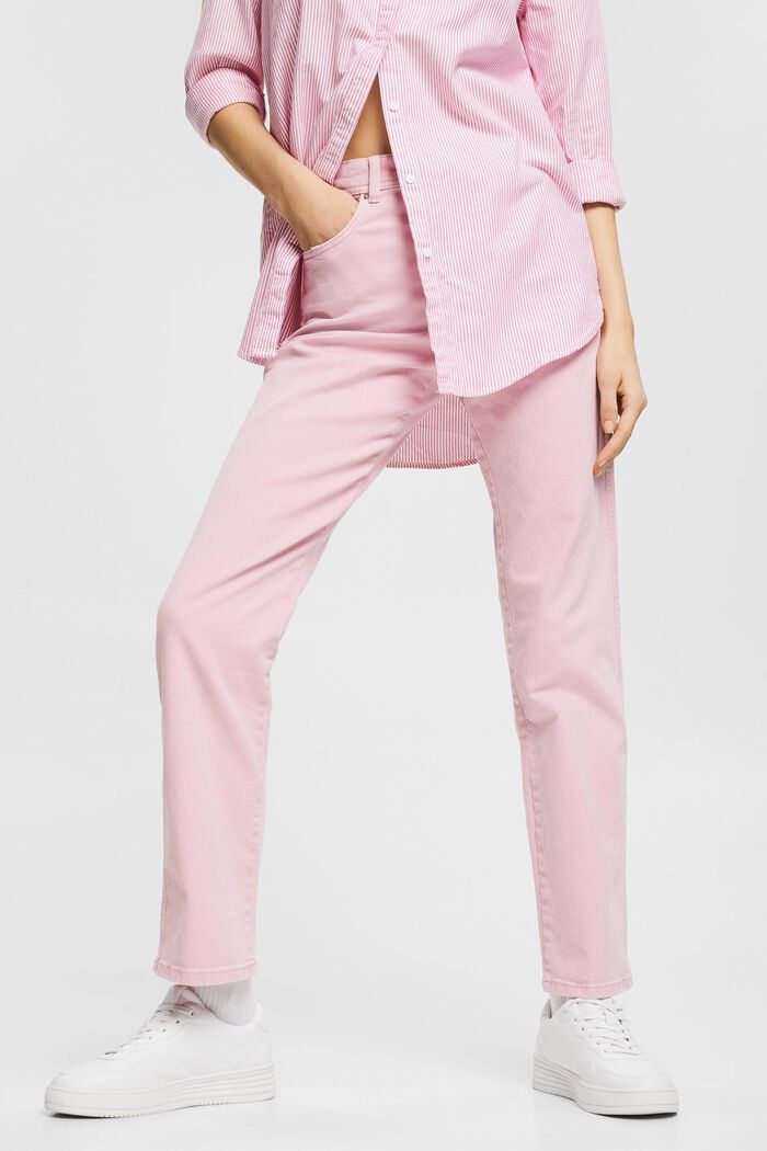 Stretch straight-leg jeans, PINK, detail image number 0