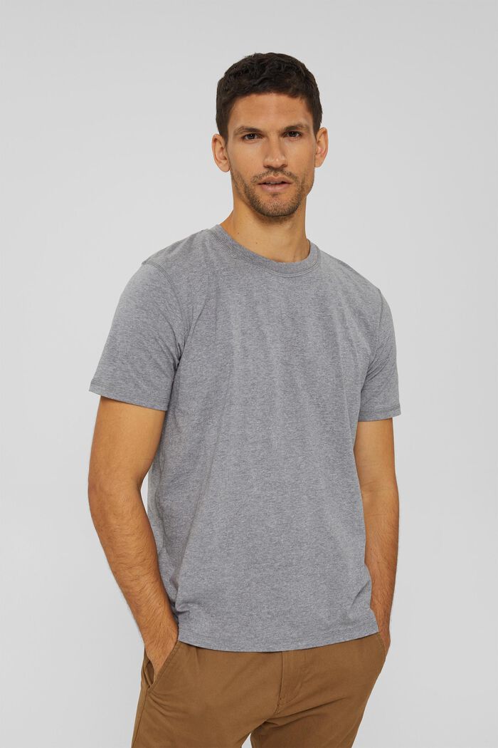 Made of recycled material: jersey T-shirt with THERMOLITE®, MEDIUM GREY, detail image number 0